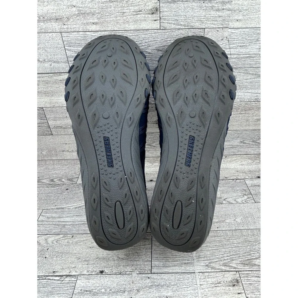 Skechers Slip-ins Reggae Slim Takes Two Navy Blue Sneakers 100593 Women Size 9.5
